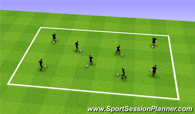 Football/Soccer Session Plan Drill (Colour): Ball Mastery