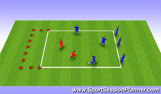 Football/Soccer Session Plan Drill (Colour): Stage 2