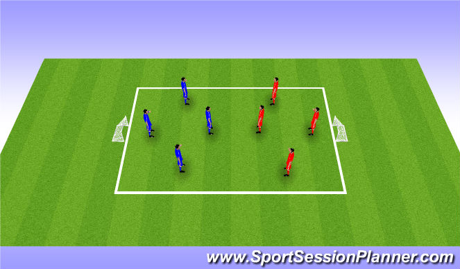 Football/Soccer Session Plan Drill (Colour): Scrimmage