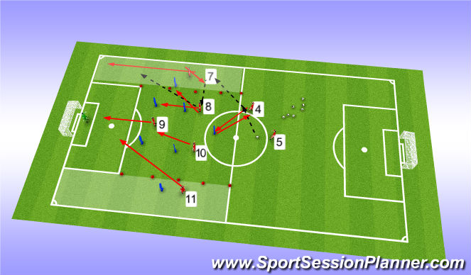 Football/Soccer Session Plan Drill (Colour): Drill