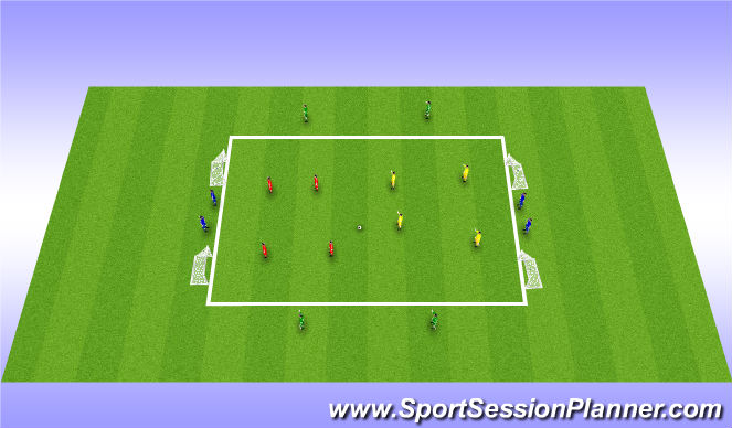 Football/Soccer Session Plan Drill (Colour): Game 1 (15 minutes)