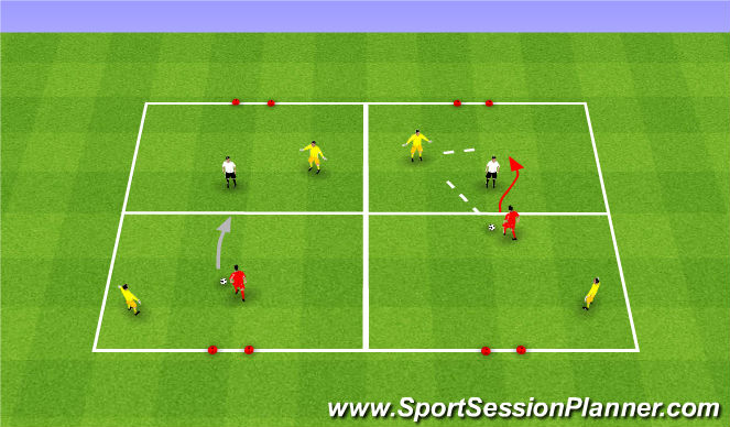 Football/Soccer Session Plan Drill (Colour): Main Theme II