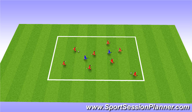 Football/Soccer Session Plan Drill (Colour): Warm-up
