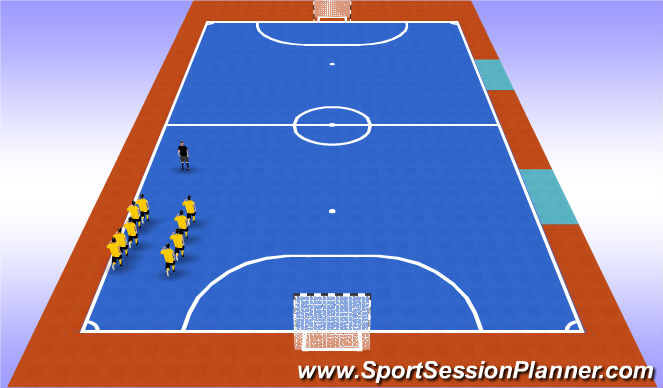 Fútbol Sala Ejercicio del Plan de Sesiones (Color): Brazilian Warm-Up