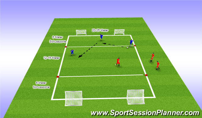 Football/Soccer Session Plan Drill (Colour): 3 gegen 1