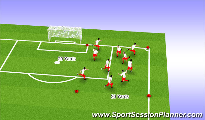 Football/Soccer Session Plan Drill (Colour): Cool Down