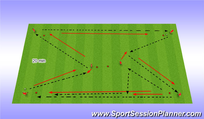 Football/Soccer Session Plan Drill (Colour): Short Short Long passing