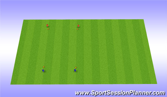 Football/Soccer Session Plan Drill (Colour): Warming-up - Technique combo moves
