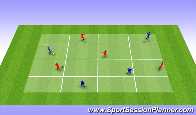 Football/Soccer Session Plan Drill (Colour): Support play part 1