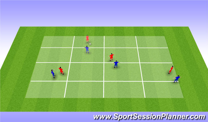 Football/Soccer Session Plan Drill (Colour): Suport play part 2