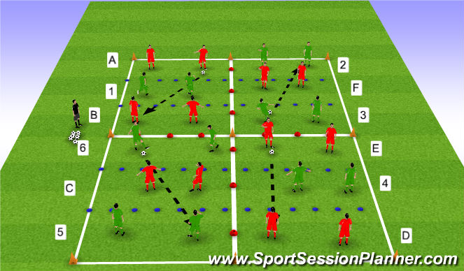 Football/Soccer Session Plan Drill (Colour): Screen 1