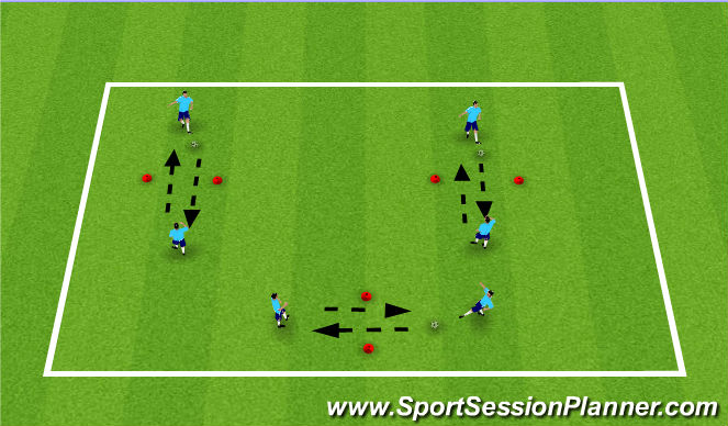 Football/Soccer Session Plan Drill (Colour): Passing Intro