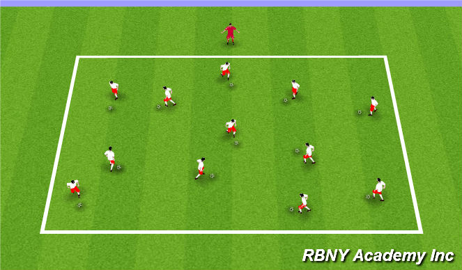 Football/Soccer Session Plan Drill (Colour): Warm up