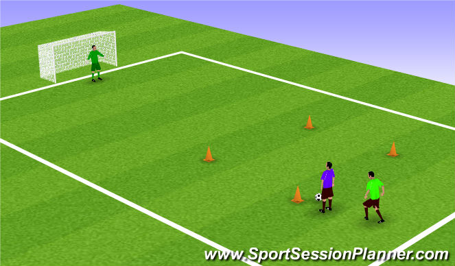 Football/Soccer Session Plan Drill (Colour): Raton que te pilla el gato