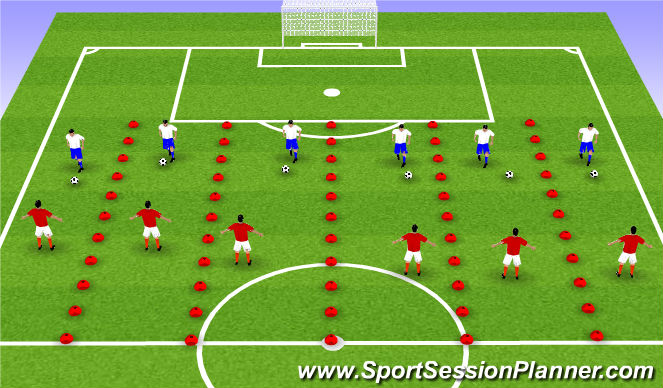 Football/Soccer Session Plan Drill (Colour): Arrival Activity