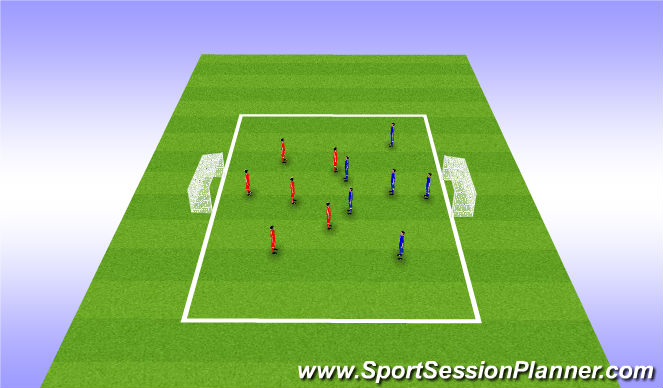 Football/Soccer Session Plan Drill (Colour): Whole
