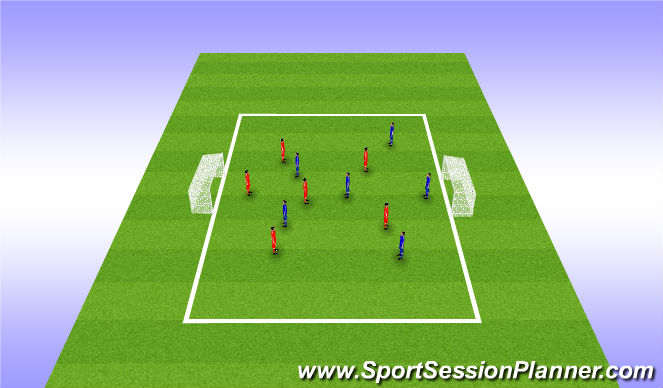 Football/Soccer Session Plan Drill (Colour): Whole