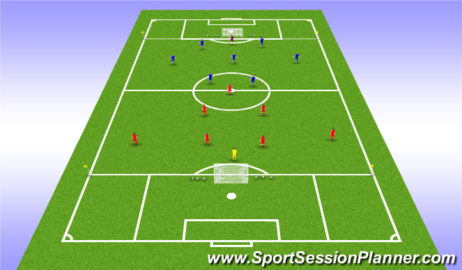 Football/Soccer Session Plan Drill (Colour): Training Game