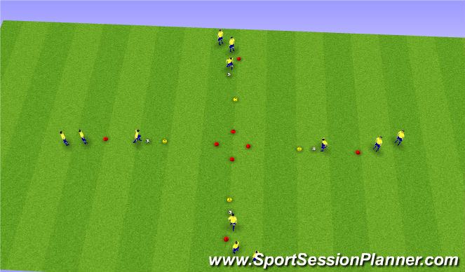 Football/Soccer Session Plan Drill (Colour): Warm up