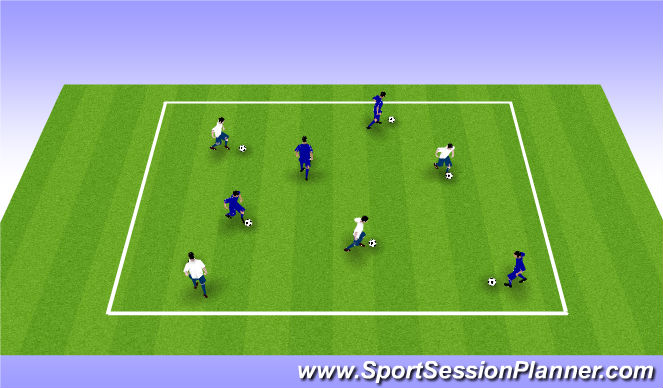 Football/Soccer Session Plan Drill (Colour): Ball Mastery