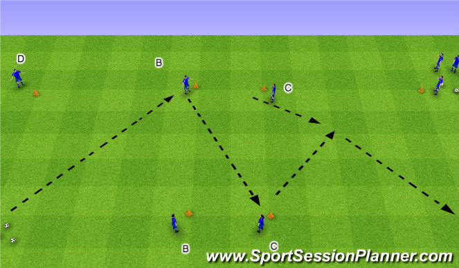 Football/Soccer Session Plan Drill (Colour): Passing Warm up