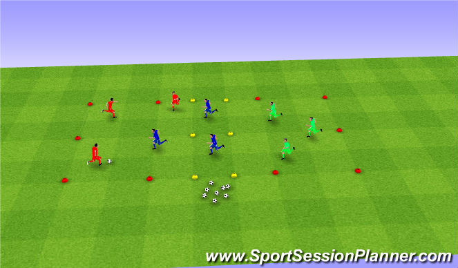 Football/Soccer Session Plan Drill (Colour): The Great Wall