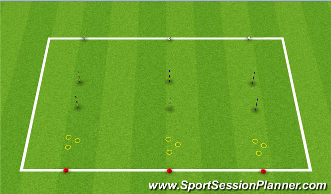 Football/Soccer Session Plan Drill (Colour): Station 2