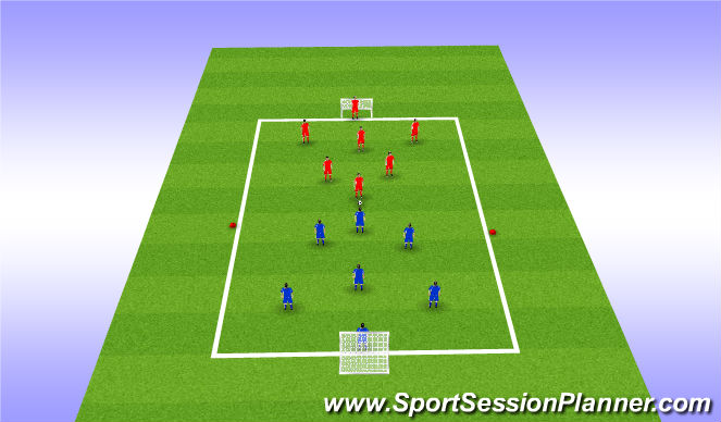 Football/Soccer Session Plan Drill (Colour): SSG 15 min