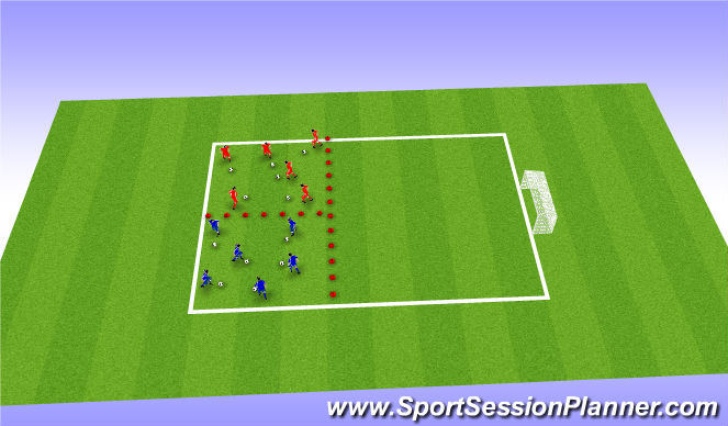 Football/Soccer Session Plan Drill (Colour): Ball Mastery Warmup