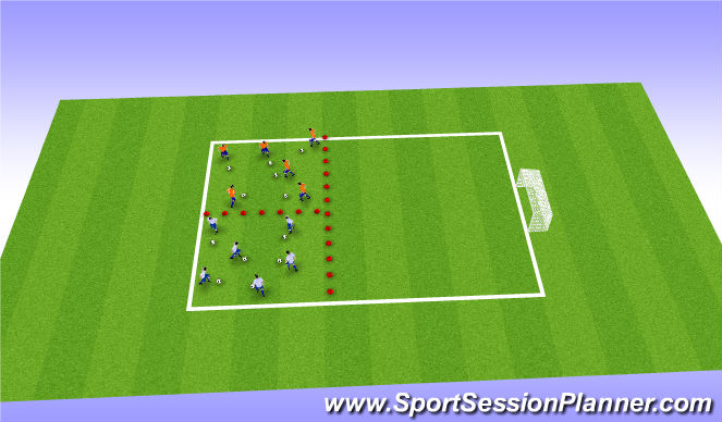 Football/Soccer Session Plan Drill (Colour): Ball Mastery Warmup