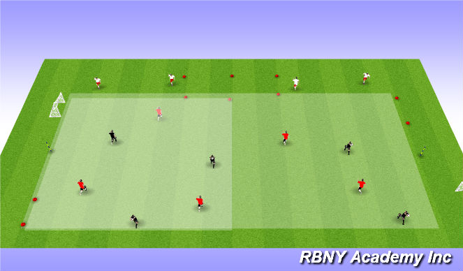 Football/Soccer Session Plan Drill (Colour): Conditioned Game
