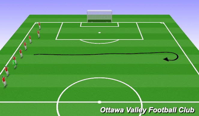 Football/Soccer Session Plan Drill (Colour): Cool Down