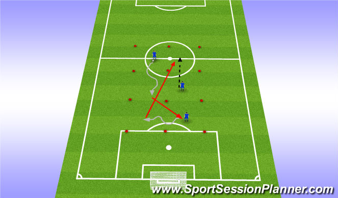 Football/Soccer Session Plan Drill (Colour): Passing/Movement off the ball Activation warm up