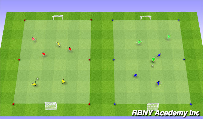 Football/Soccer Session Plan Drill (Colour): 3v3 Games