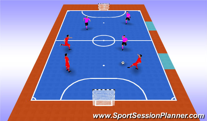 Futsal Session Plan Drill (Colour): U6 Scrimmage