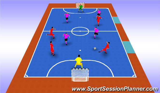 Futsal Session Plan Drill (Colour): U8 Scrimmage