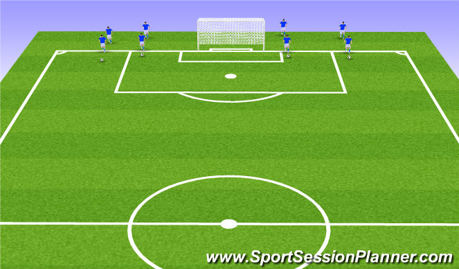 Football/Soccer Session Plan Drill (Colour): Fitness Half Gassers: