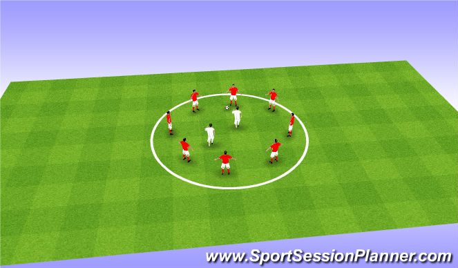 Football/Soccer Session Plan Drill (Colour): Oppvarmingsrondos