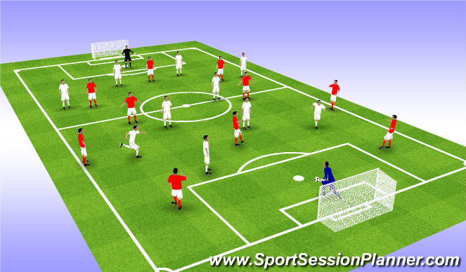 Football/Soccer Session Plan Drill (Colour): Spill