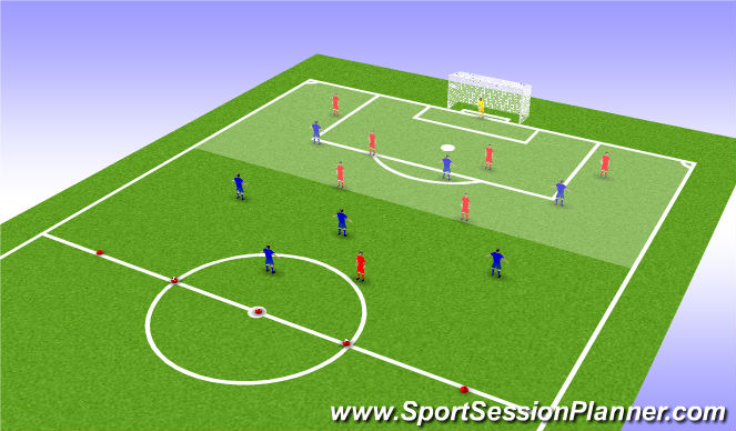 Football/Soccer Session Plan Drill (Colour): Training Game