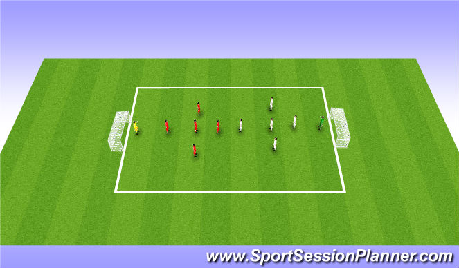 Football/Soccer Session Plan Drill (Colour): SSG