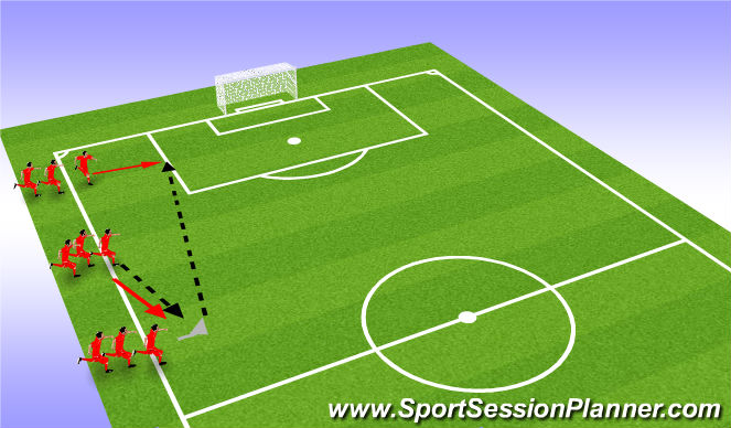Football/Soccer Session Plan Drill (Colour): Warm Up (5 mins)