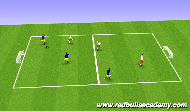 Football/Soccer Session Plan Drill (Colour): 3v3 Play