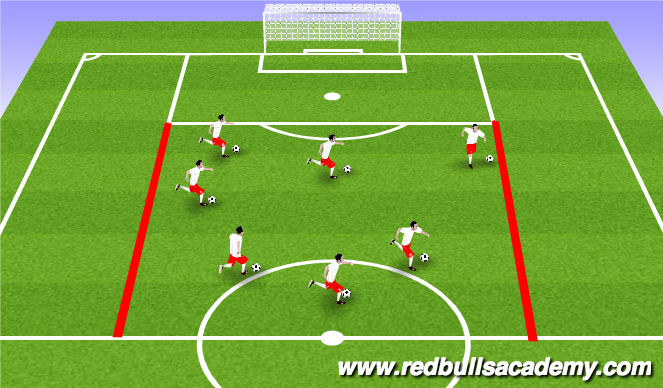 Football/Soccer Session Plan Drill (Colour): Warm Up