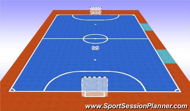 Futsal Session Plan Drill (Colour): 5v5