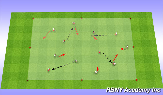 Football/Soccer Session Plan Drill (Colour): Ball Mastery