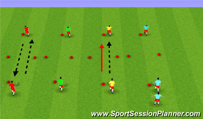 Football/Soccer Session Plan Drill (Colour): Technical Passing