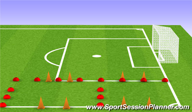 Football/Soccer Session Plan Drill (Colour): Warm Up Game