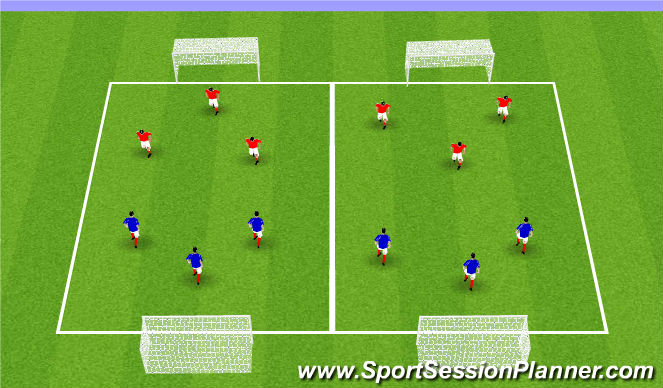 Football/Soccer Session Plan Drill (Colour): Small sided games