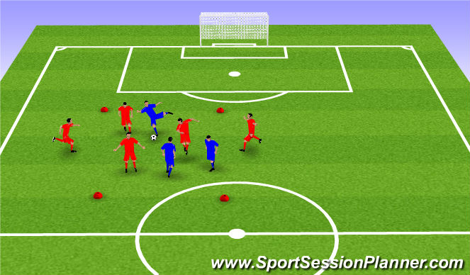 Football/Soccer Session Plan Drill (Colour): Ejercicio 1